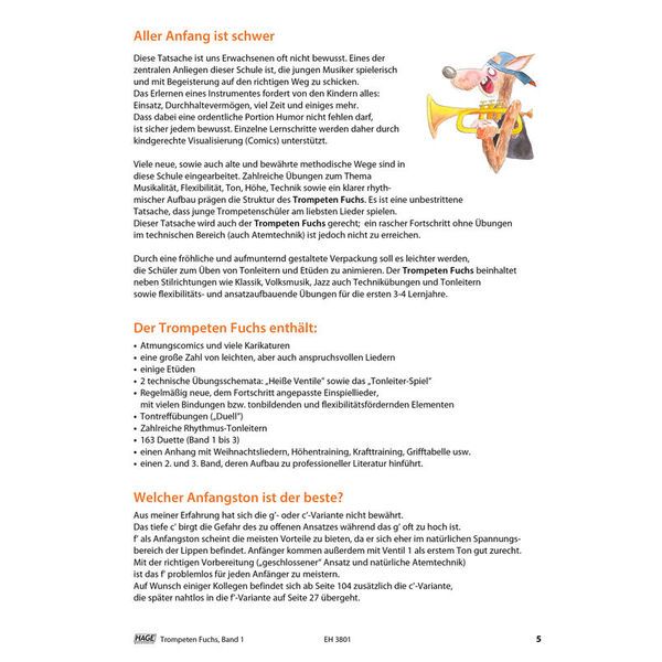 Hage Musikverlag Trompeten Fuchs 1