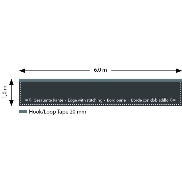 Stairville Skirt 160g/m² 6.0x1.0m Bk
