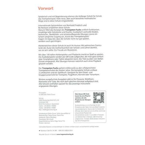 Hage Musikverlag Trompeten Fuchs 1