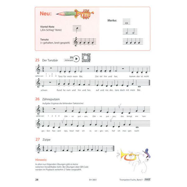 Hage Musikverlag Trompeten Fuchs 1