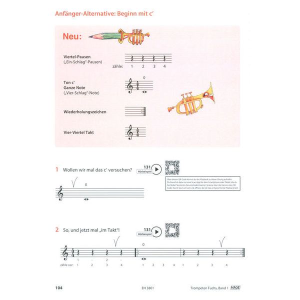 Hage Musikverlag Trompeten Fuchs 1